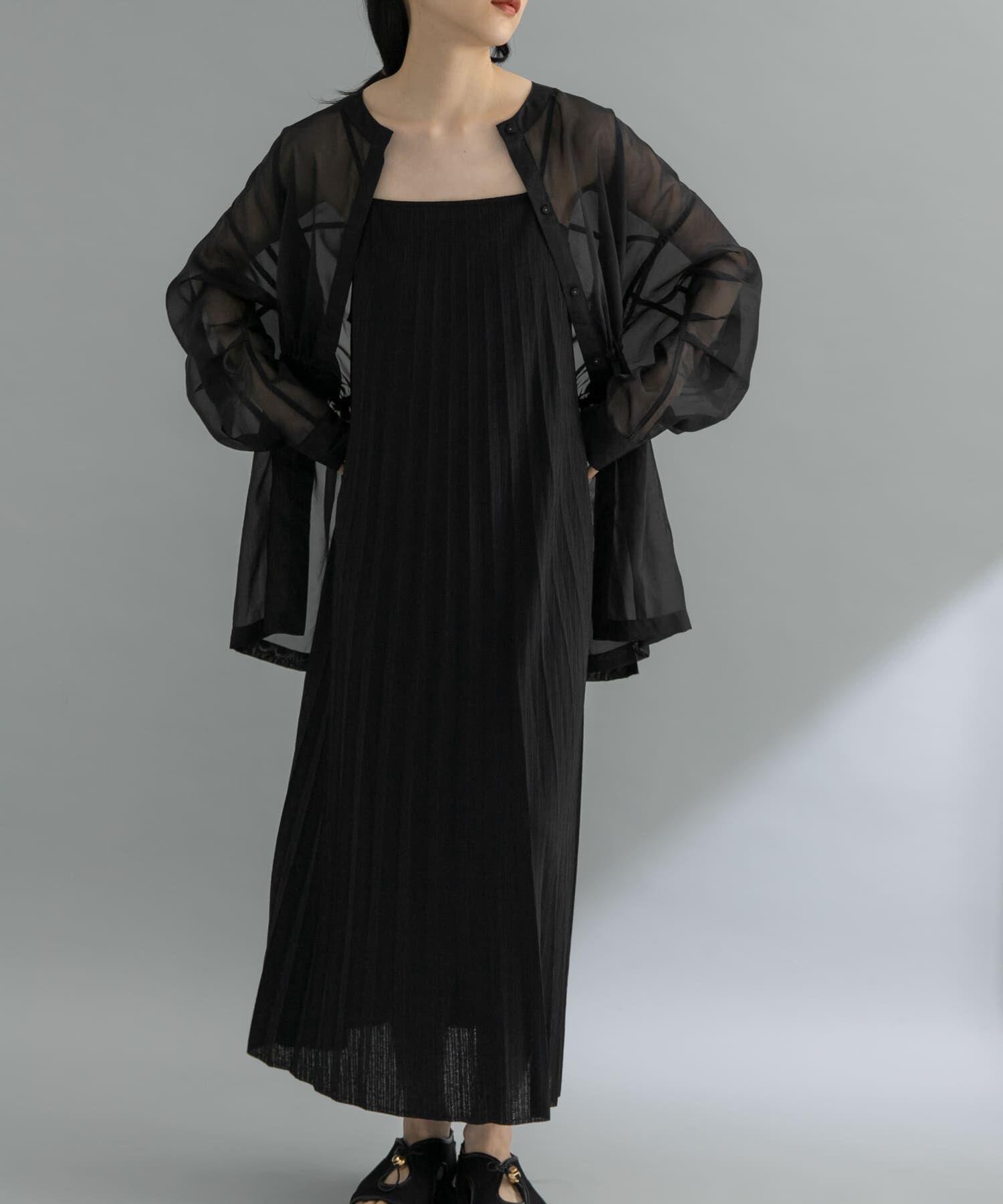  「『WEB限定』2WAYプリーツキャミワンピース」|ワンピース|