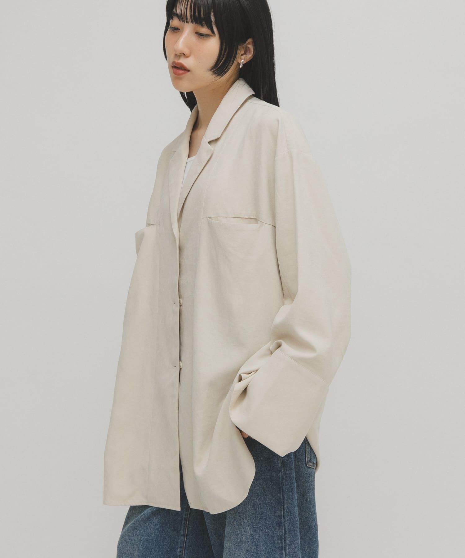  「ピーチスキンBIGシャツ」|シャツ・ブラウス|