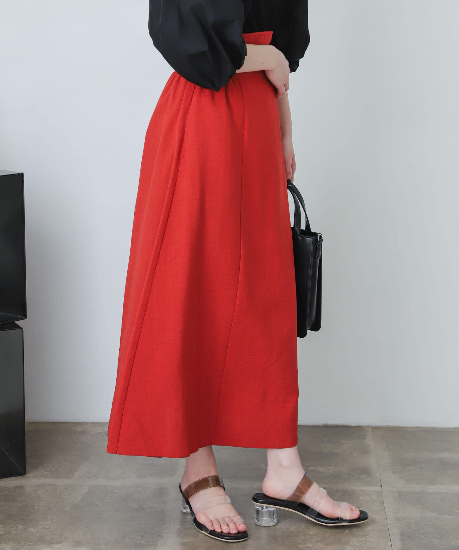 SENSE OF PLACE by URBAN RESEARCH「リネンライクハイウエストフレアスカート」|スカート|
