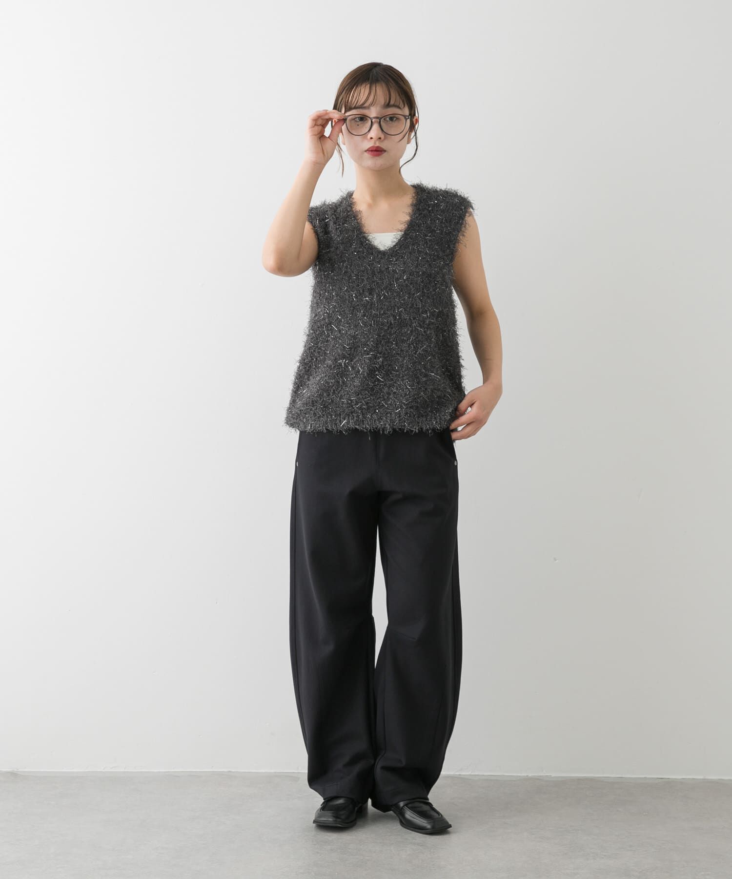 SENSE OF PLACE by URBAN RESEARCH「『洗濯可』スパンコールラメフェザーニット」|ニット・セーター|