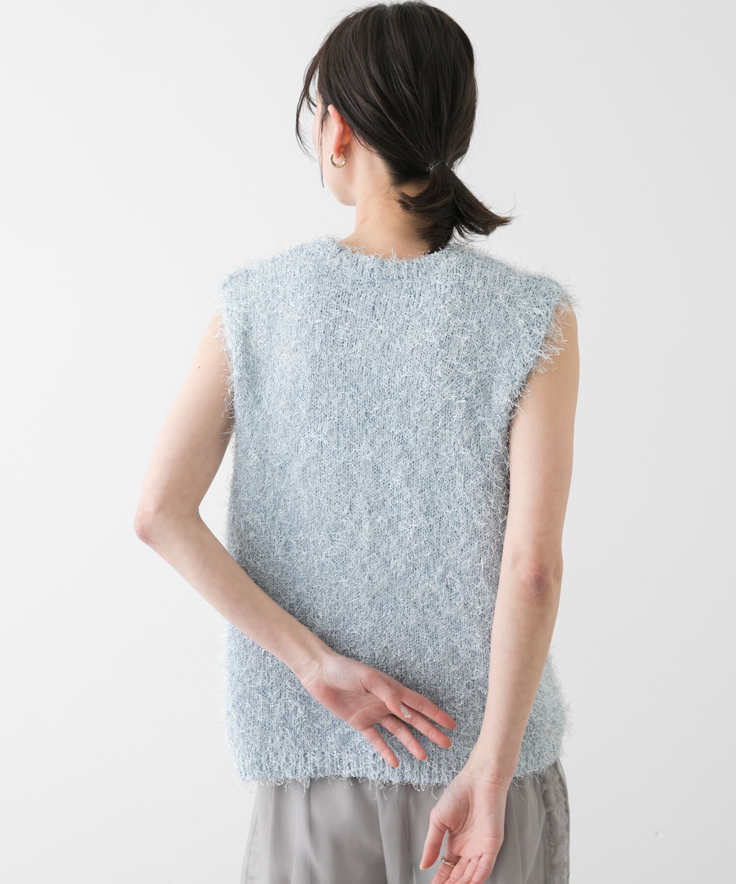 SENSE OF PLACE by URBAN RESEARCH「『洗濯可』スパンコールラメフェザーニット」|ニット・セーター|