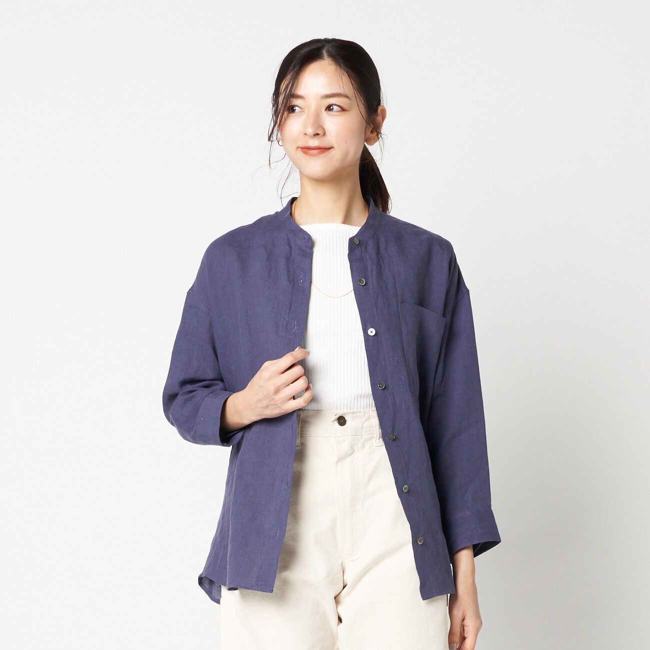 HELIOPOLE「HELIOPOLE BAND COLOR LINEN SHIRT」|シャツ・ブラウス|