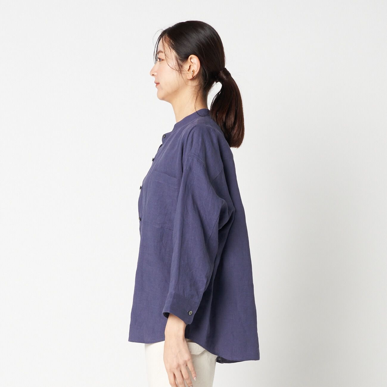 HELIOPOLE「HELIOPOLE BAND COLOR LINEN SHIRT」|シャツ・ブラウス|