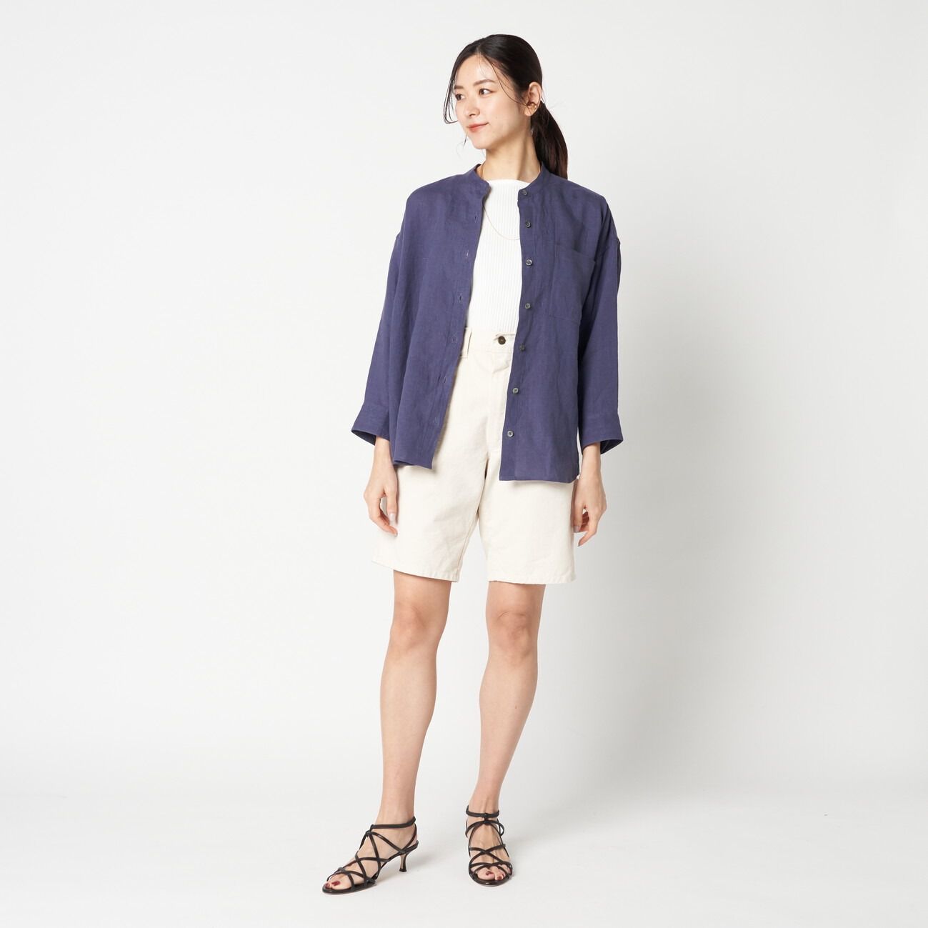 HELIOPOLE「HELIOPOLE BAND COLOR LINEN SHIRT」|シャツ・ブラウス|