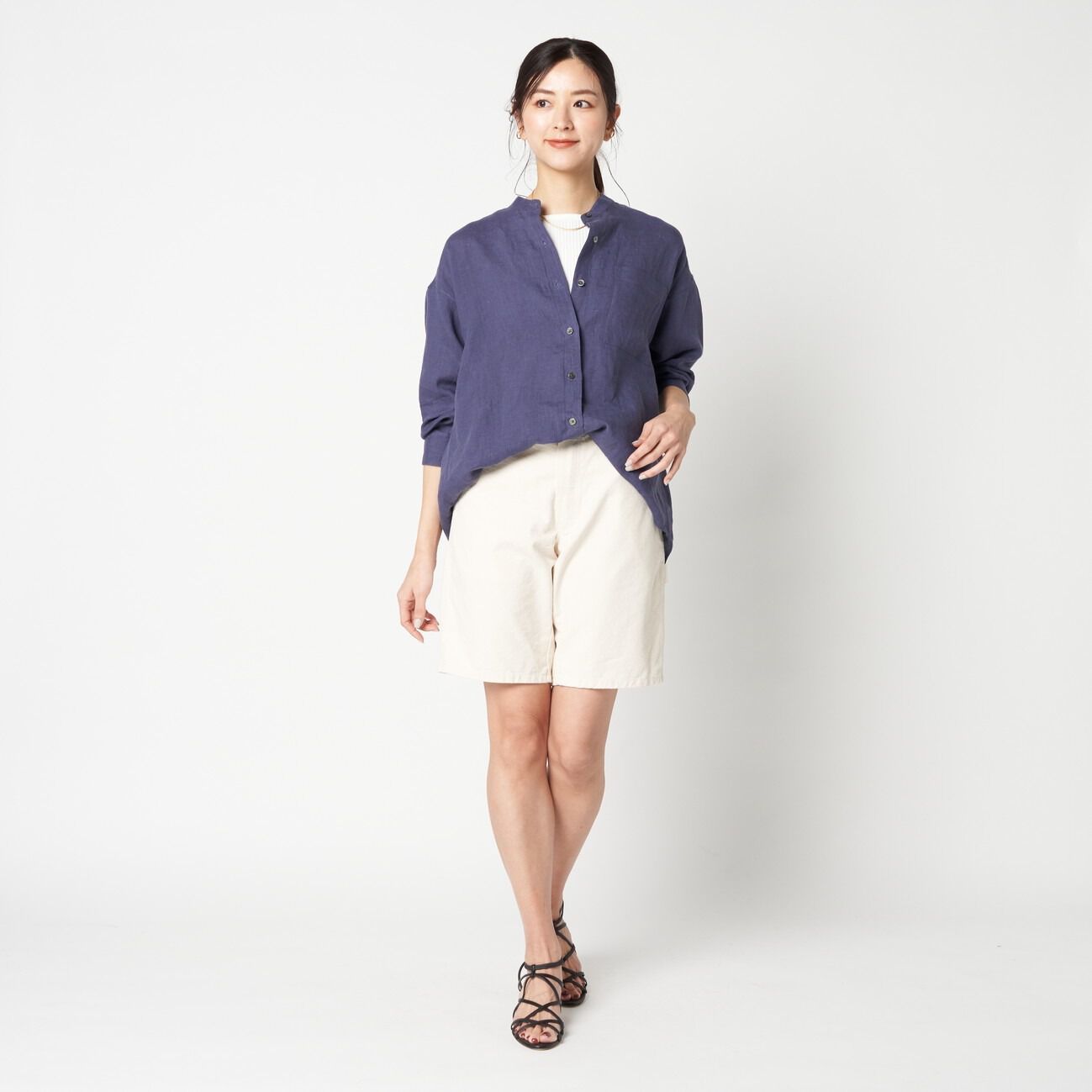 HELIOPOLE「HELIOPOLE BAND COLOR LINEN SHIRT」|シャツ・ブラウス|
