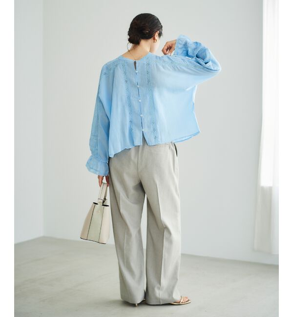  「《手洗い可能》Fanakaリバーレースブラウス」|シャツ・ブラウス|