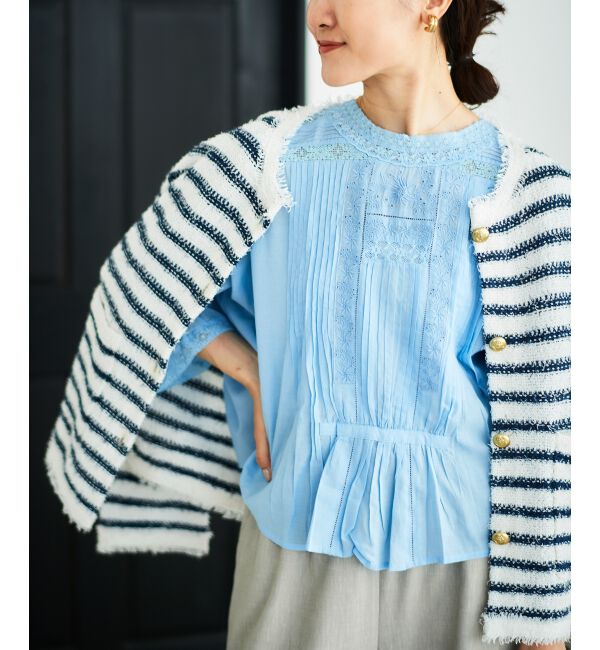 「《手洗い可能》Fanakaリバーレースブラウス」|シャツ・ブラウス|