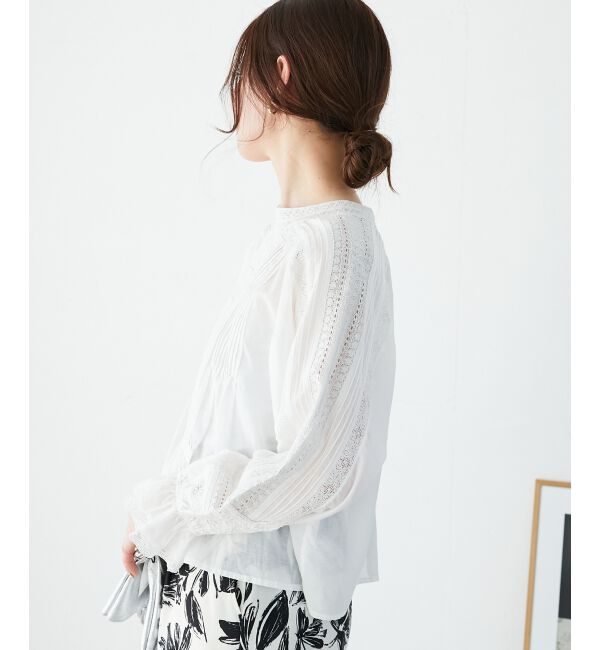  「《手洗い可能》Fanakaリバーレースブラウス」|シャツ・ブラウス|