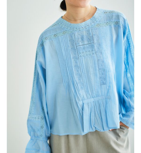  「《手洗い可能》Fanakaリバーレースブラウス」|シャツ・ブラウス|