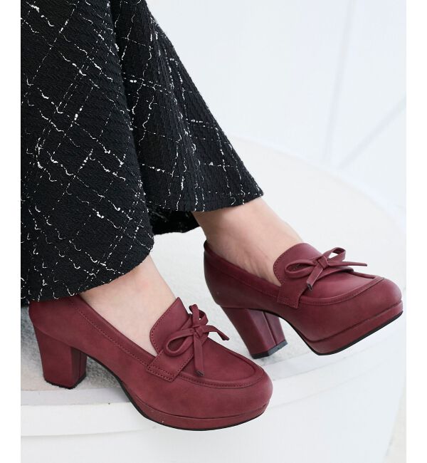  「リボンヒールローファー」|ローファー|