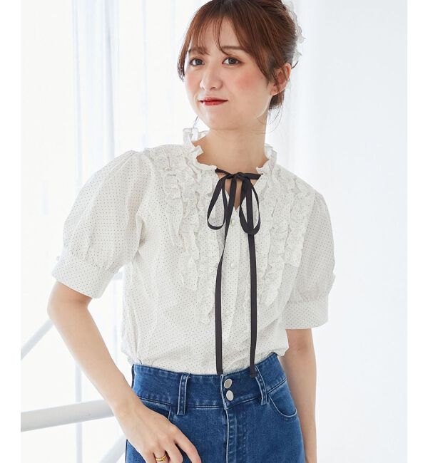  「リボンフリルブラウス」|シャツ・ブラウス|