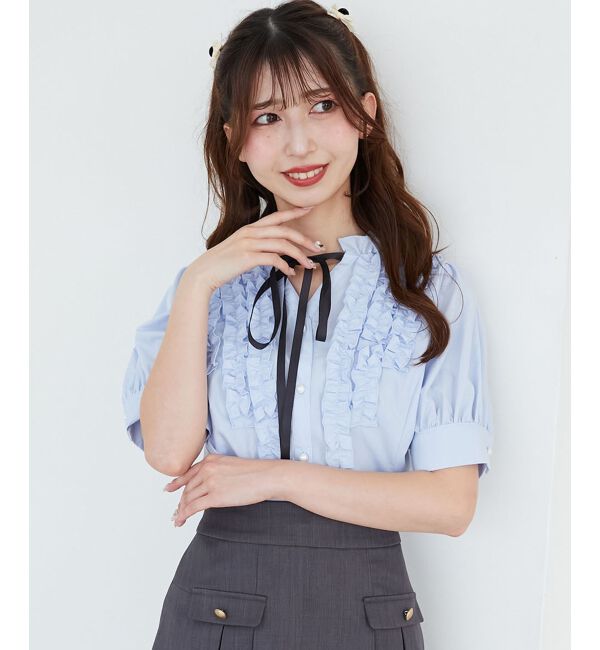  「リボンフリルブラウス」|シャツ・ブラウス|