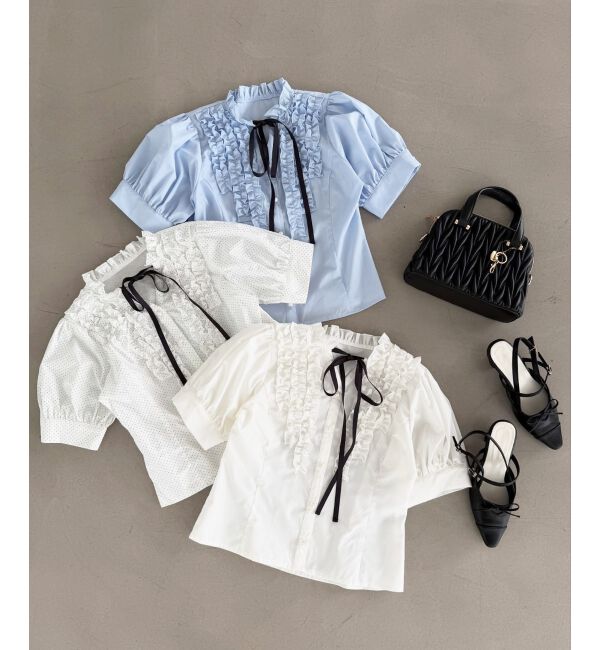  「リボンフリルブラウス」|シャツ・ブラウス|