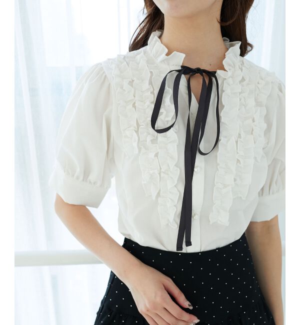  「リボンフリルブラウス」|シャツ・ブラウス|