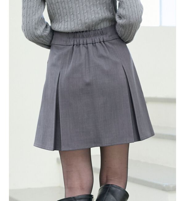  「ゴールドボタンプリーツミニスカパン」|スカート|