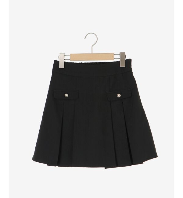  「ゴールドボタンプリーツミニスカパン」|スカート|