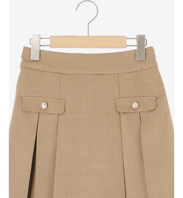  「ゴールドボタンプリーツミニスカパン」|スカート|