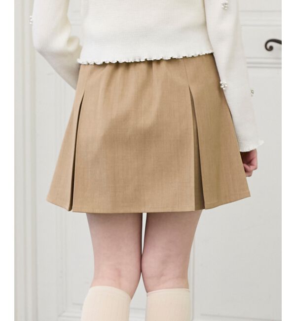  「ゴールドボタンプリーツミニスカパン」|スカート|
