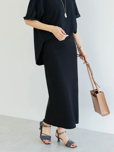 AMERICAN HOLIC「ミラノリブニットタイトスカート」|タイト|ブラック