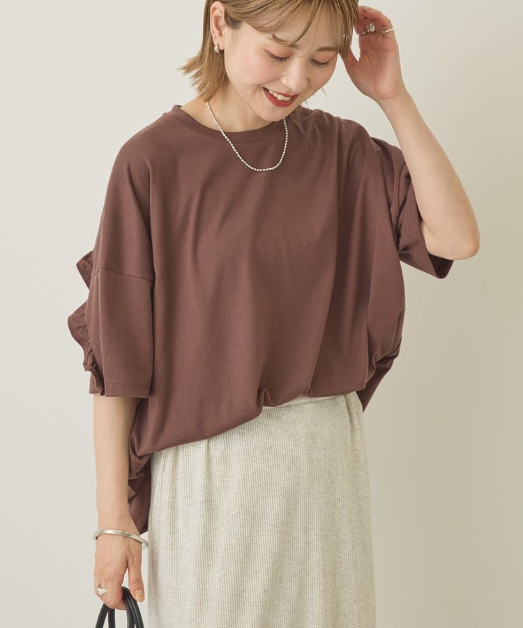 AMERICAN HOLIC「バックフリルラウンドカットプルオーバー」|Tシャツ・カットソー|