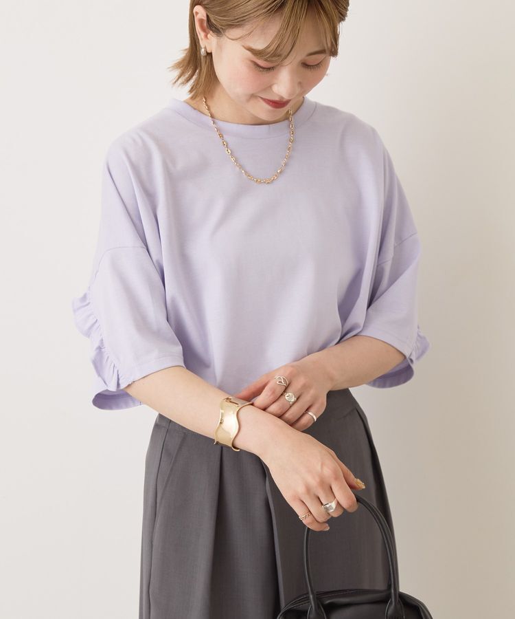 AMERICAN HOLIC「バックフリルラウンドカットプルオーバー」|Tシャツ・カットソー|