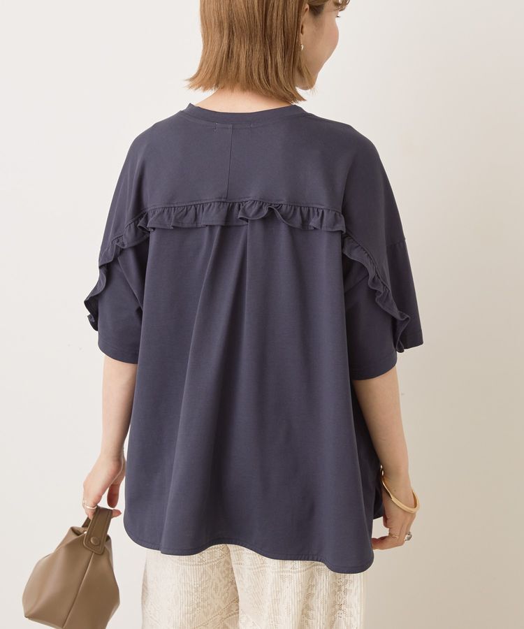 AMERICAN HOLIC「バックフリルラウンドカットプルオーバー」|Tシャツ・カットソー|