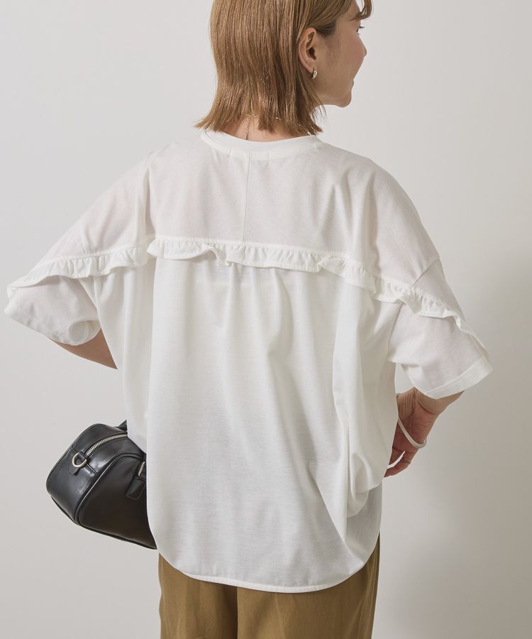 AMERICAN HOLIC「バックフリルラウンドカットプルオーバー」|Tシャツ・カットソー|