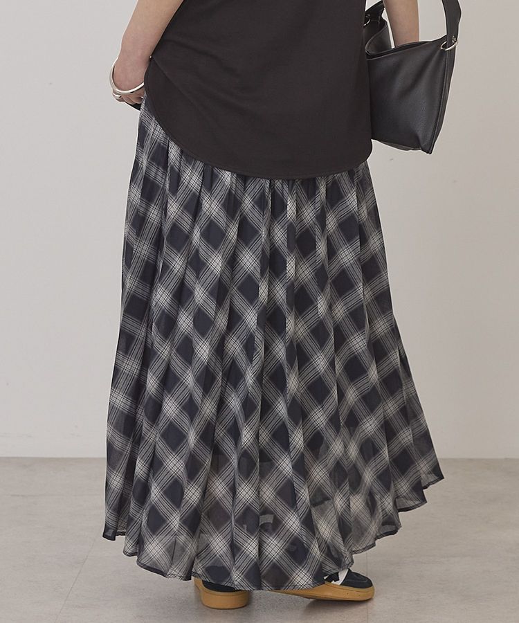 AMERICAN HOLIC「【選べる丈】チェックシアープリーツスカート」|スカート|