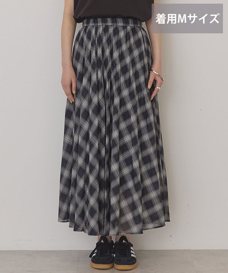 AMERICAN HOLIC「【選べる丈】チェックシアープリーツスカート」|スカート|