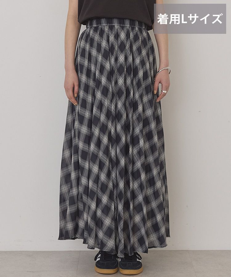 AMERICAN HOLIC「【選べる丈】チェックシアープリーツスカート」|スカート|