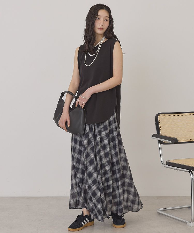AMERICAN HOLIC「【選べる丈】チェックシアープリーツスカート」|スカート|