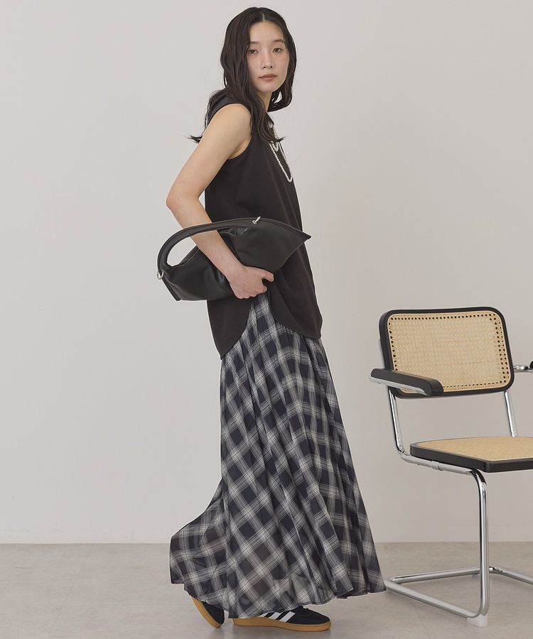 AMERICAN HOLIC「【選べる丈】チェックシアープリーツスカート」|スカート|