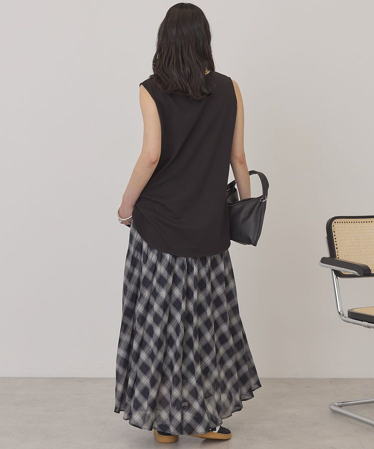 AMERICAN HOLIC「【選べる丈】チェックシアープリーツスカート」|スカート|