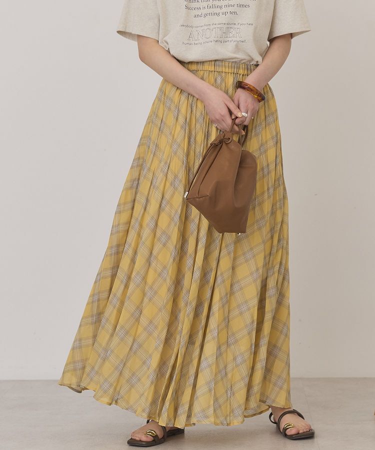 AMERICAN HOLIC「【選べる丈】チェックシアープリーツスカート」|スカート|