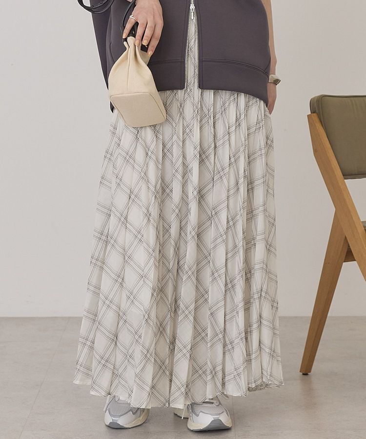 AMERICAN HOLIC「【選べる丈】チェックシアープリーツスカート」|スカート|