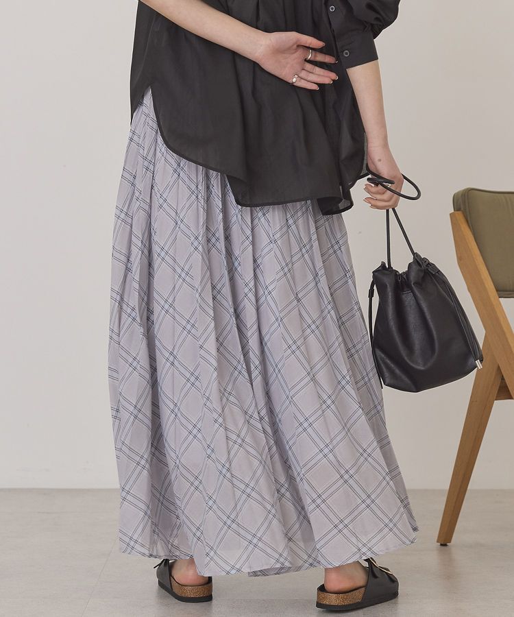 AMERICAN HOLIC「【選べる丈】チェックシアープリーツスカート」|スカート|