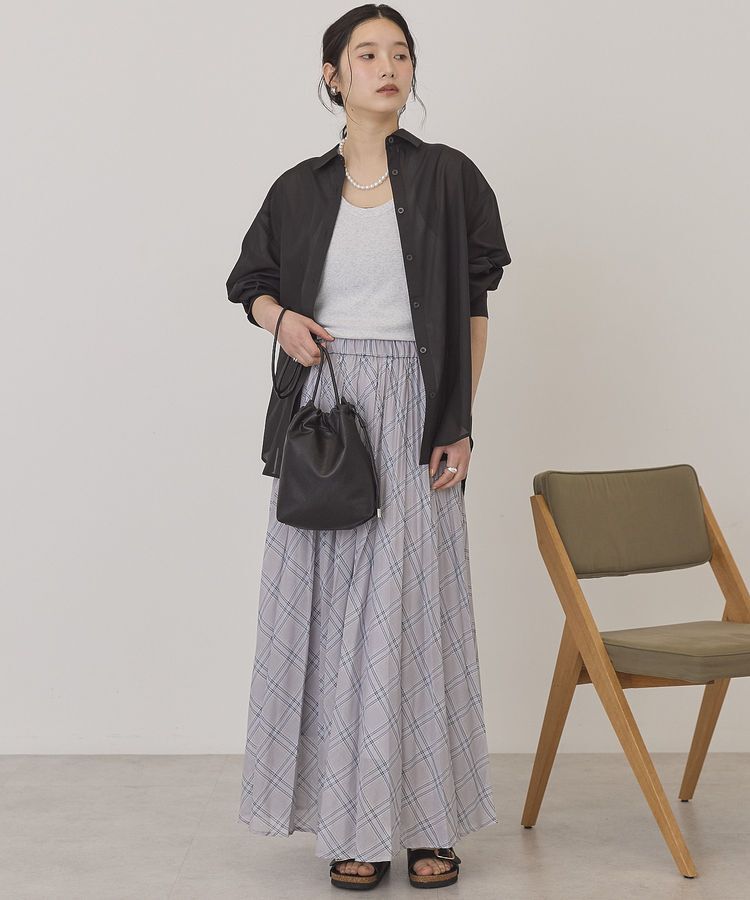 AMERICAN HOLIC「【選べる丈】チェックシアープリーツスカート」|スカート|