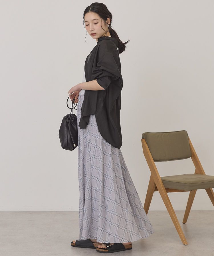 AMERICAN HOLIC「【選べる丈】チェックシアープリーツスカート」|スカート|