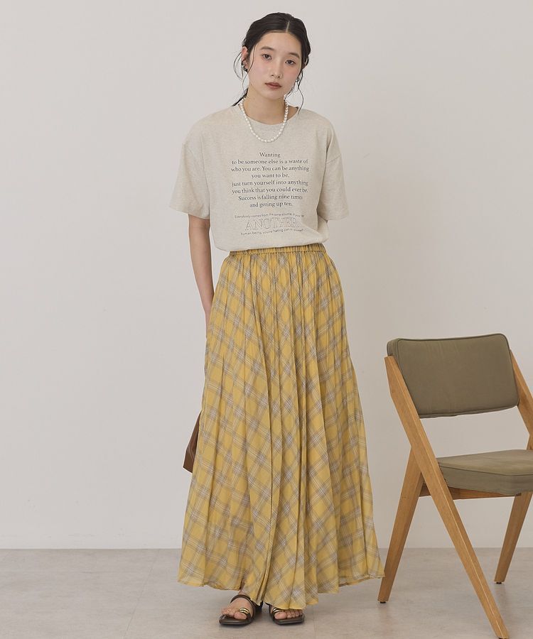 AMERICAN HOLIC「【選べる丈】チェックシアープリーツスカート」|スカート|