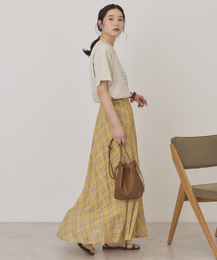 AMERICAN HOLIC「【選べる丈】チェックシアープリーツスカート」|スカート|