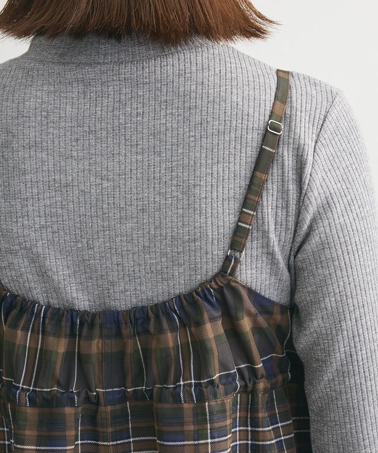 Green Parks「Zip チェックキャミワンピース」|ワンピース|