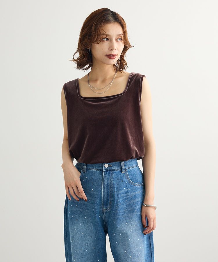 Green Parks「2Wayベロアタンクトップ」|インナー|