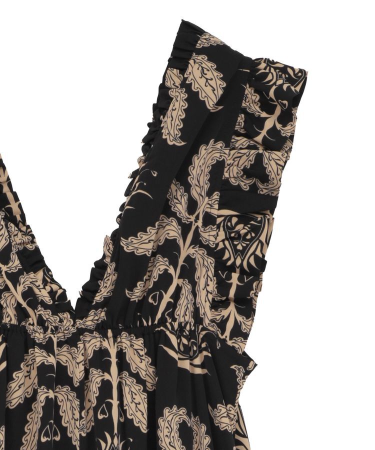 Green Parks「■ESCAR ボタニカルptフリルエプロンワンピース」|ワンピース|