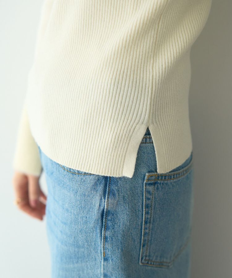 YECCA VECCA「フェザー襟スパンコールニット」|ニット・セーター|