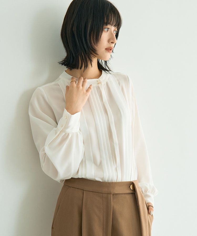 YECCA VECCA「タックデザインブラウス」|シャツ・ブラウス|