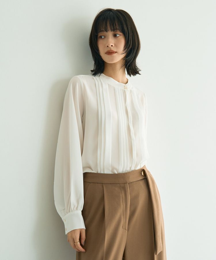 YECCA VECCA「タックデザインブラウス」|シャツ・ブラウス|