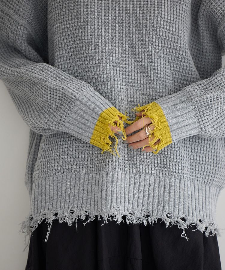 Editt by YECCA VECCA「ダメージルーズニット」|ニット・セーター|