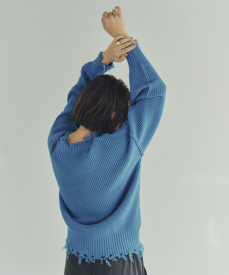 Editt by YECCA VECCA「ダメージルーズニット」|ニット・セーター|