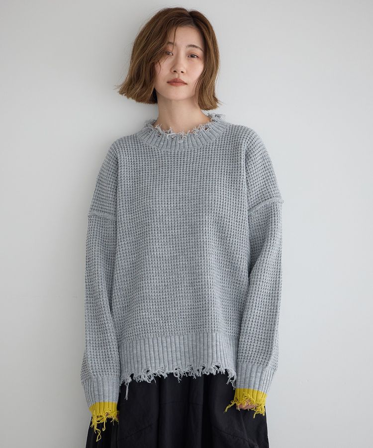 Editt by YECCA VECCA「ダメージルーズニット」|ニット・セーター|