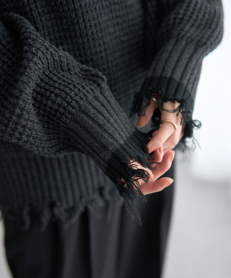 Editt by YECCA VECCA「ダメージルーズニット」|ニット・セーター|